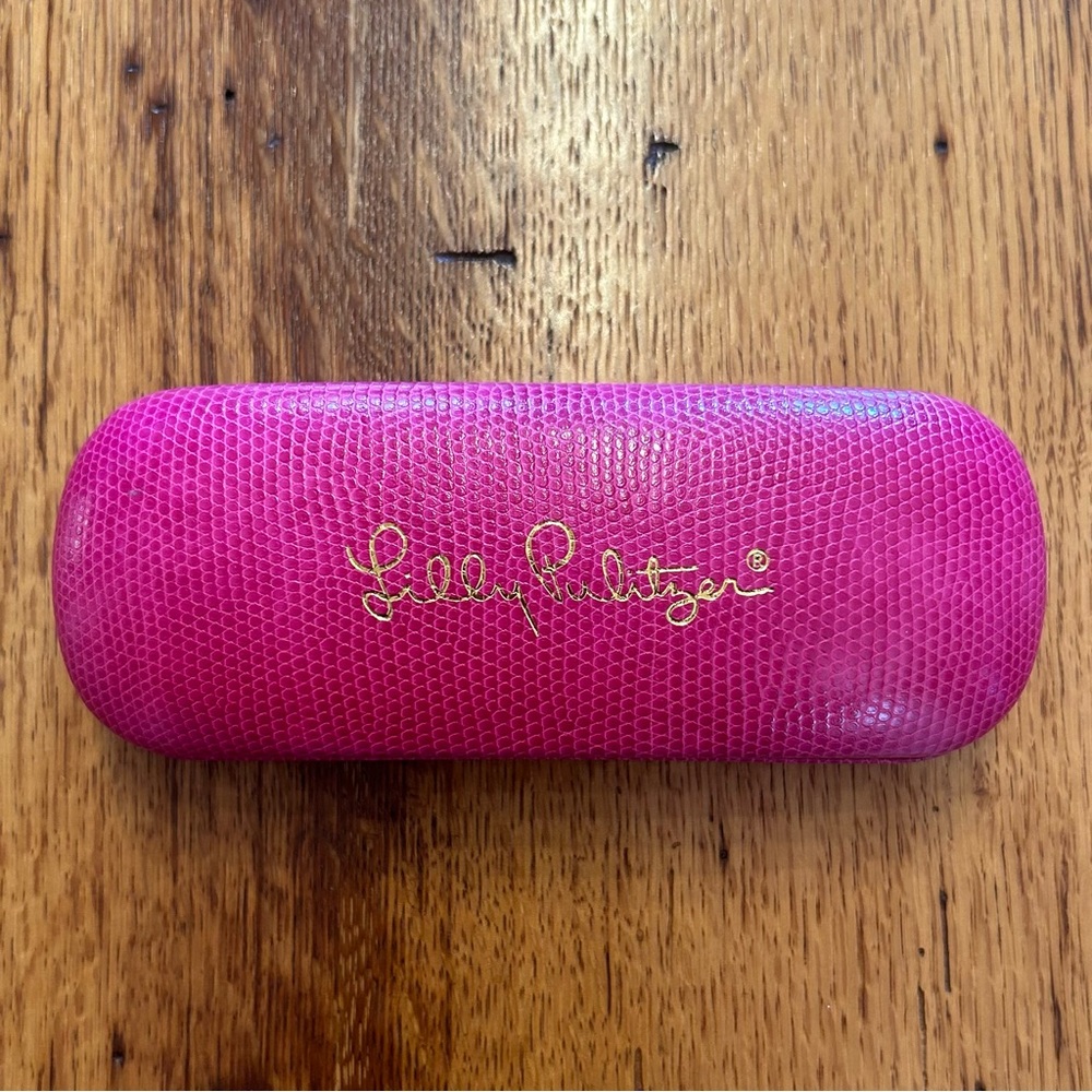 Lilly Pulitzer Signature Eyeglass Sunglass Hard Case Clamshell Hot Pink Women’s